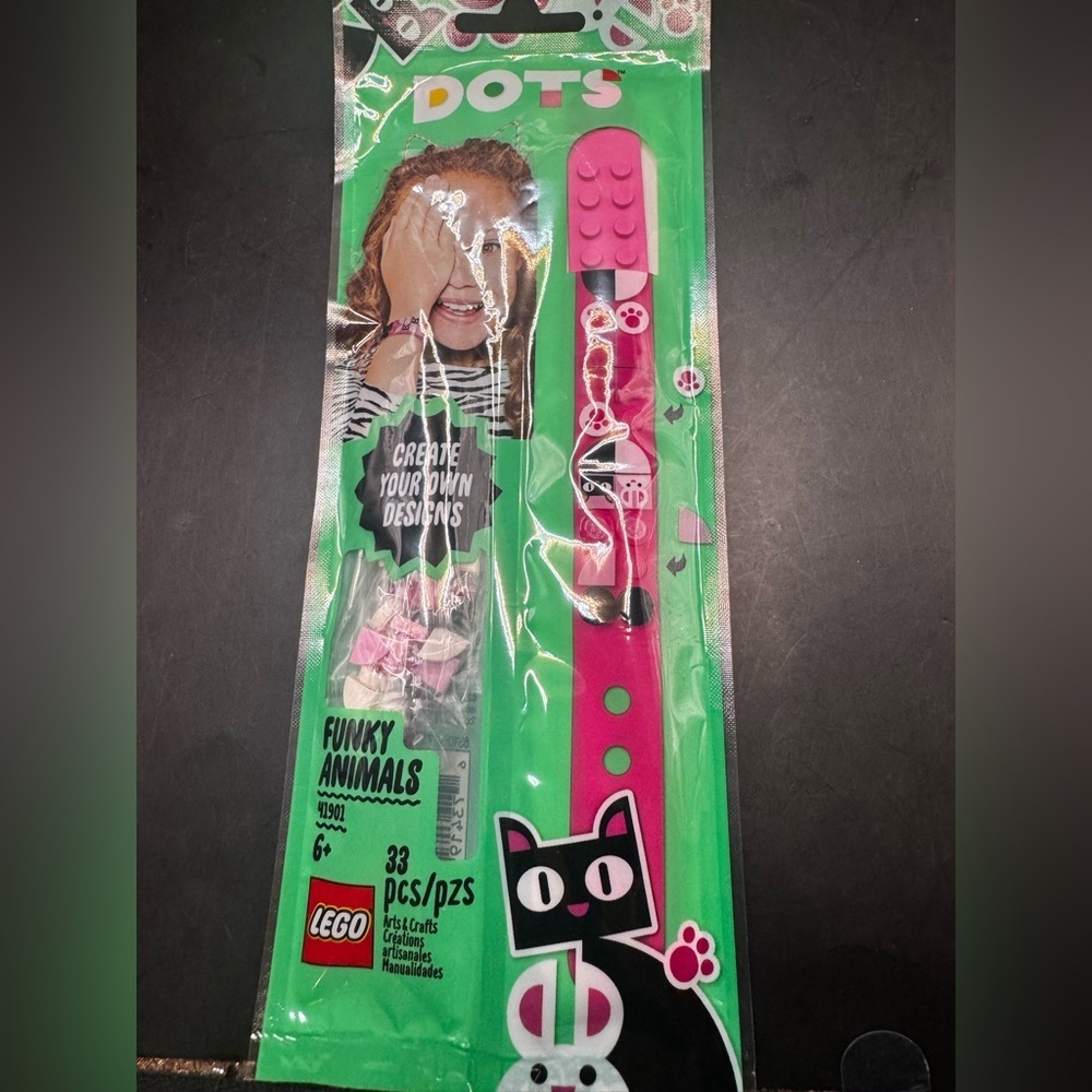 Lego Dots Pink Bracelet Kit - Funky Animals 41901 New/Sealed